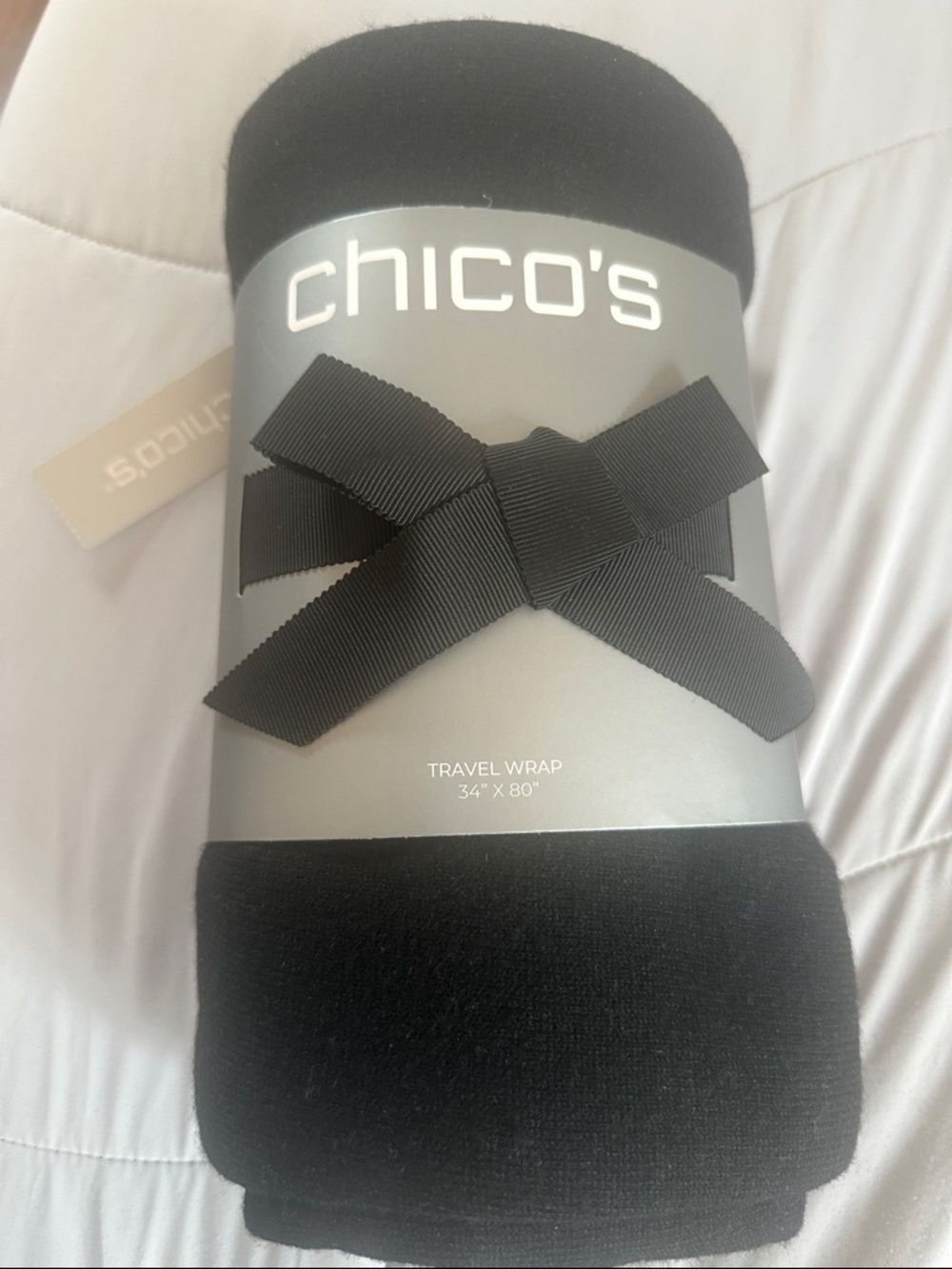 NWT Chico's Black Travel Wrap Scarf
34 x 80